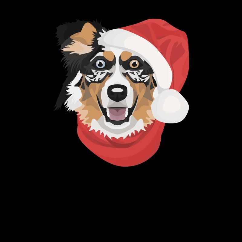 Australian Shepherd Merry Christmas