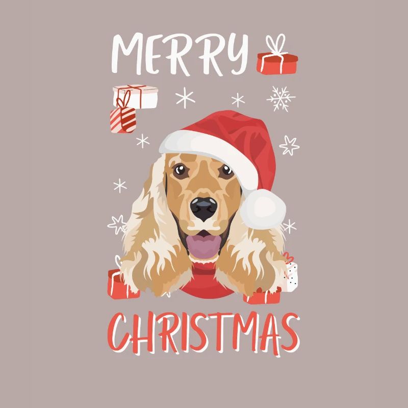 Deutsch Cocker Spaniel Merry Christmas