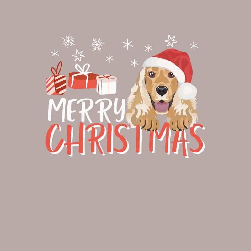 Deutsch Cocker Spaniel Merry Christmas