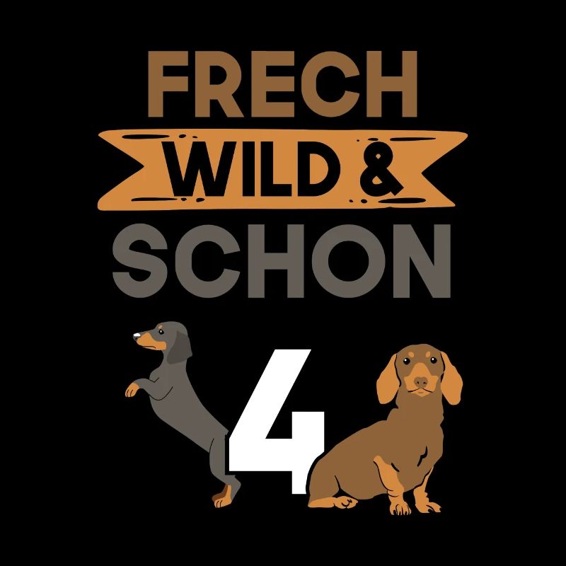 4 Jahre Geburtstag Junge Mädchen Dackel