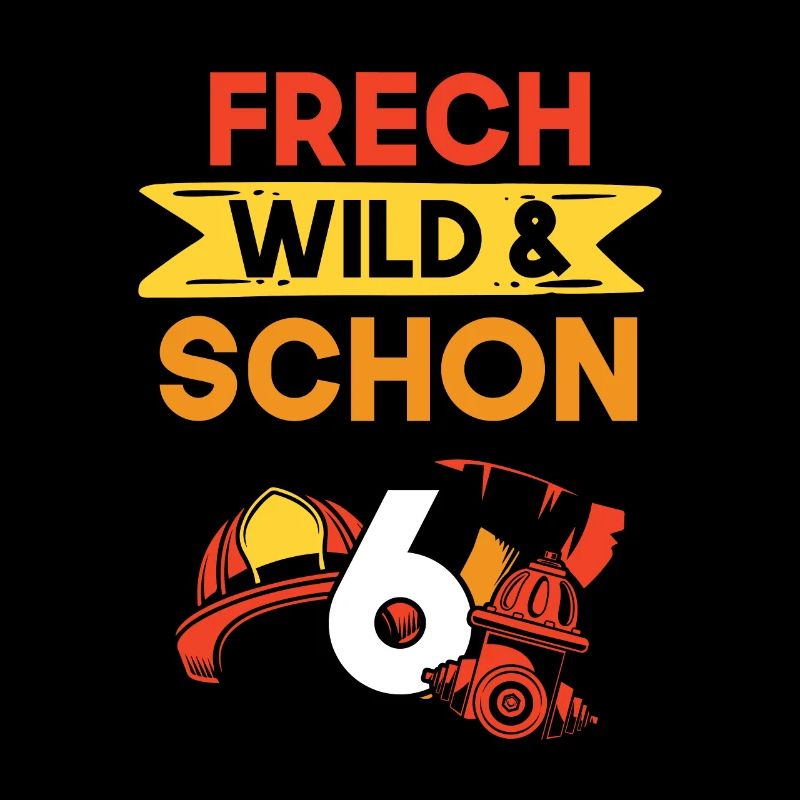 6 Jahre Geburtstag Junge Mädchen Feuerwehr