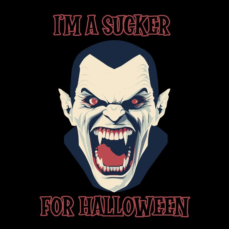 fanged vampire, sucker for Halloween