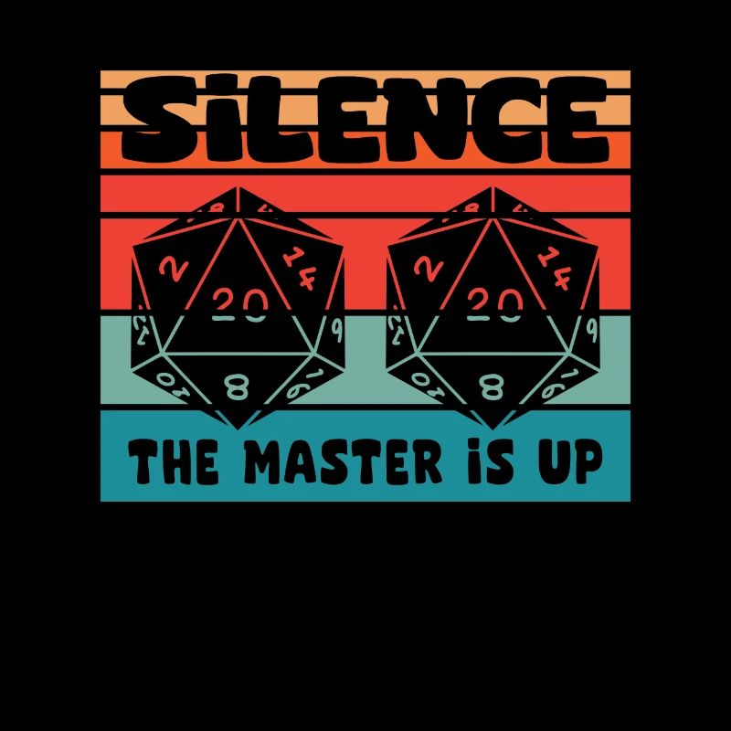 Silence! The Master Is Up D20 Cube