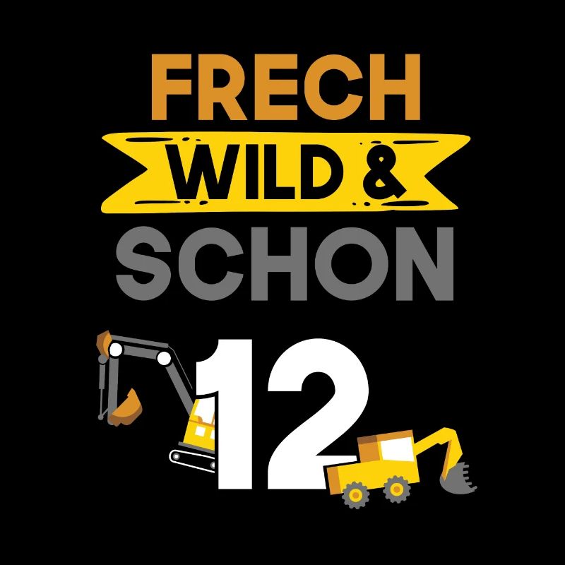 12 Jahre Geburtstag Junge Mädchen Bagger