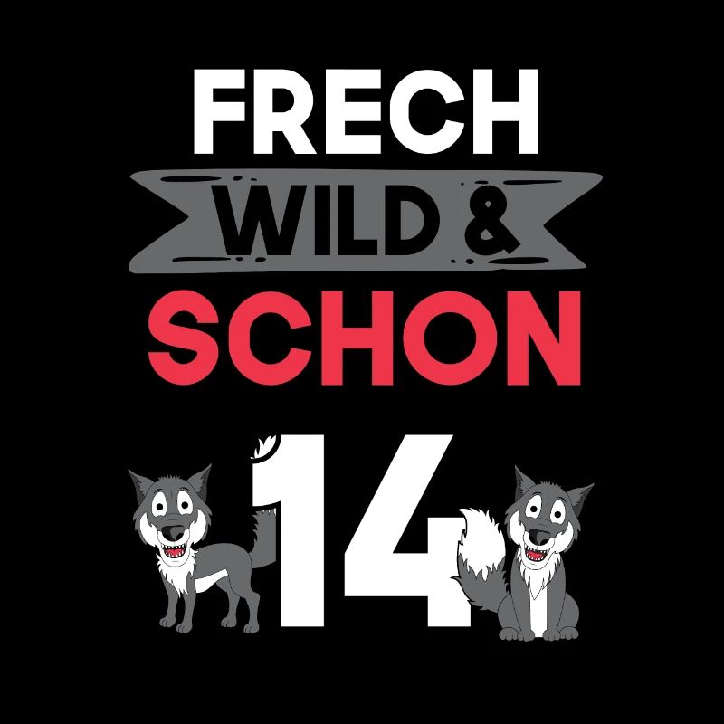 14 Jahre Geburtstag Junge Mädchen Wolf