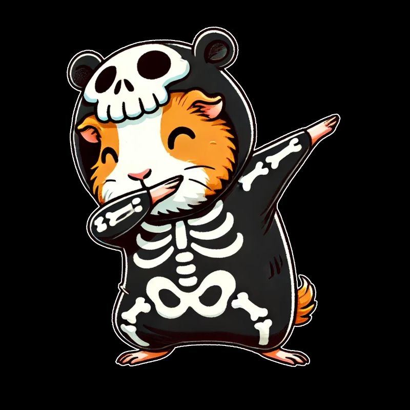 Halloween Skeleton Cute Guinea Pig