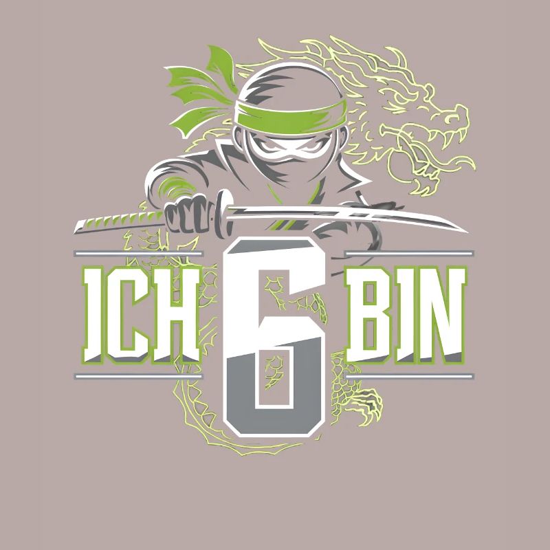 Ich Bin 6 Ninja Geburtstagsshirt