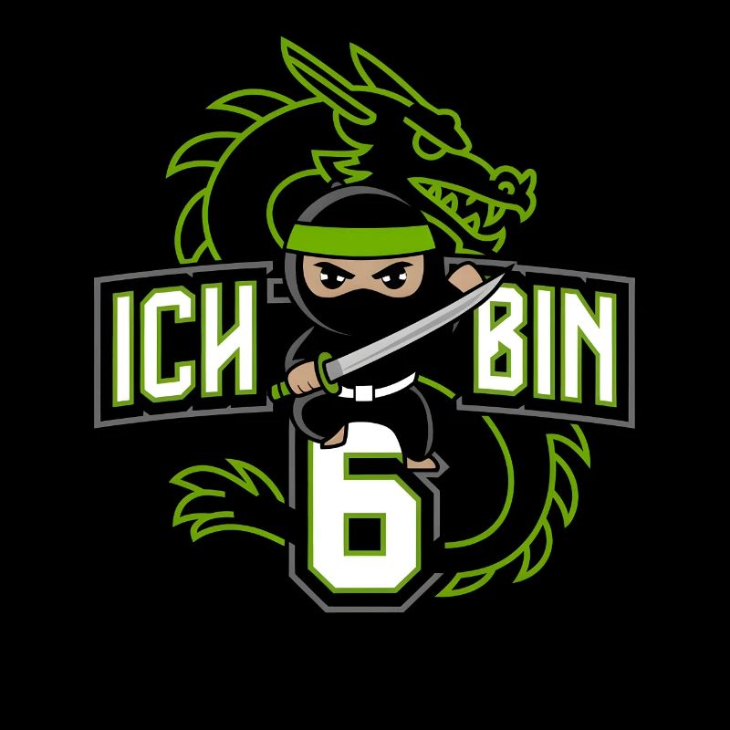 Ich Bin 6 Ninja Geburtstagsshirt