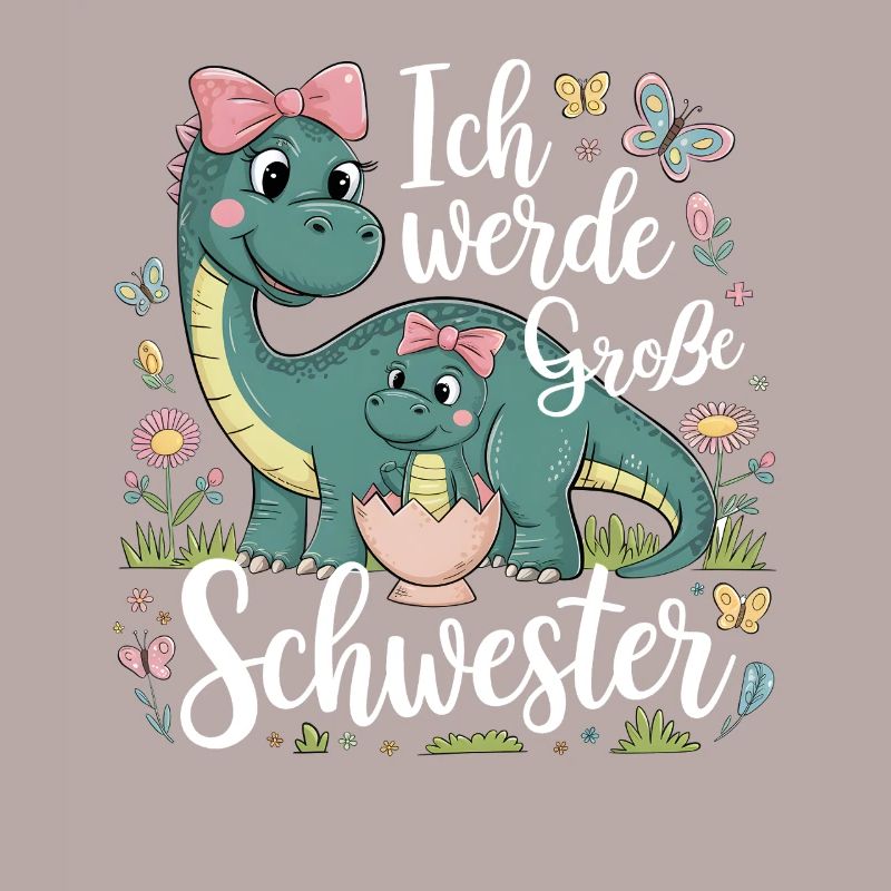 Ich werde eine große Schwester Dinosaurier
