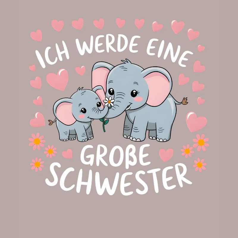 Ich werde eine große Schwester Elefant
