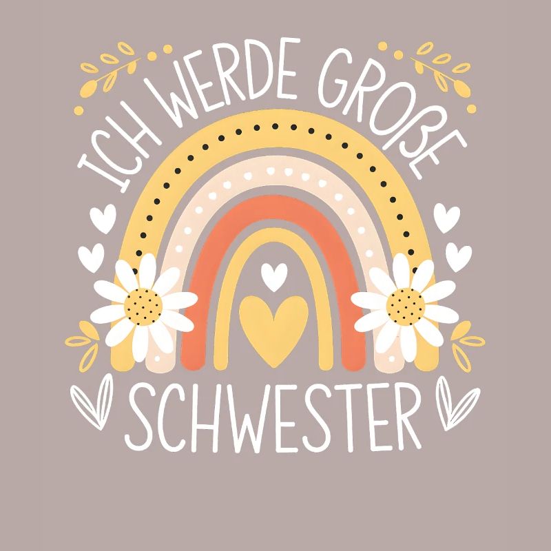 Ich Werde Große Schwester Regenbogen Boho