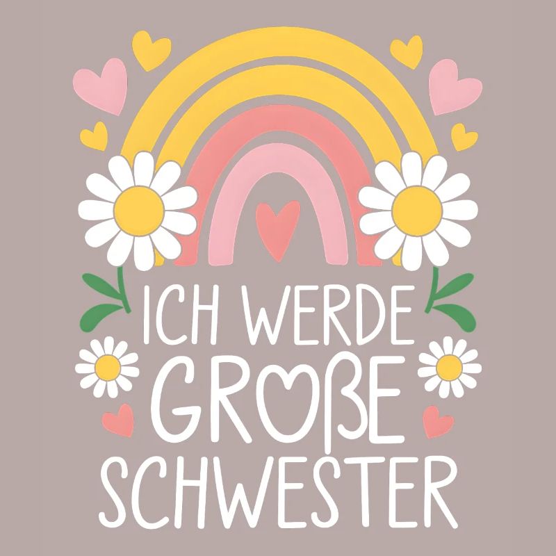 Ich Werde Große Schwester Regenbogen Boho