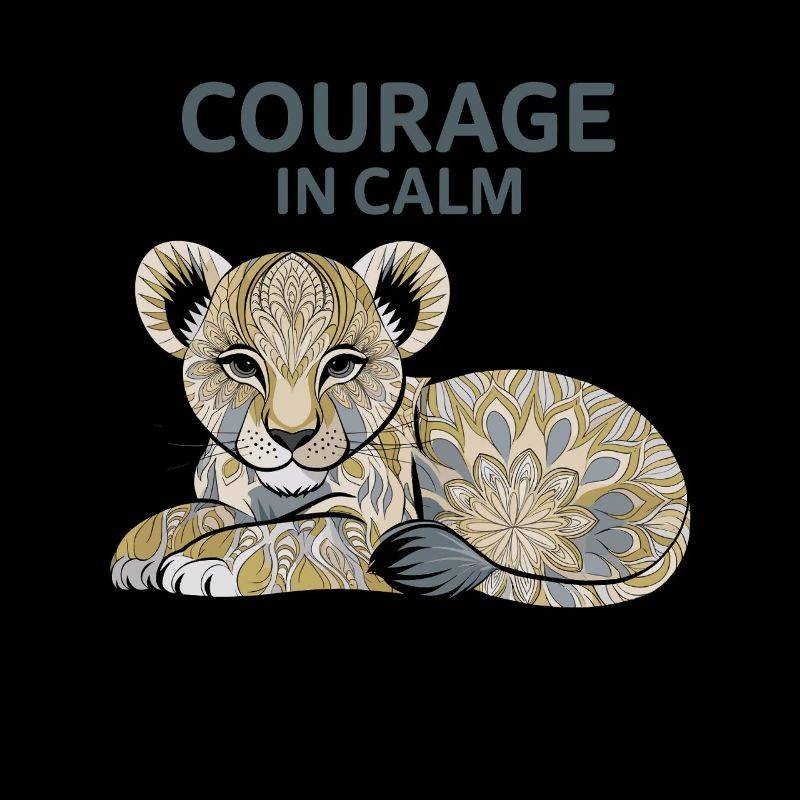 Mut in der Ruhe Löwe – Le courage dans le design calme