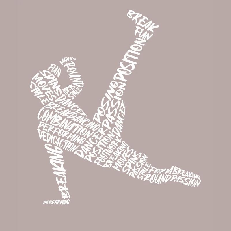 Breakdance Breakdancer Typography Boys Kids