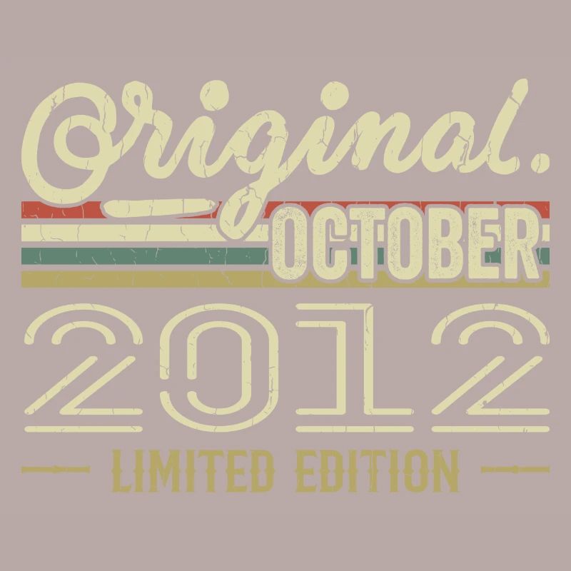 Born in October 2012 Retro Birthday October 2012