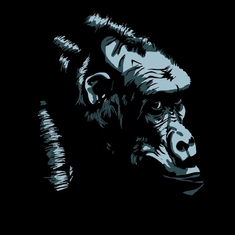 Gorilla mit Farbeffekt