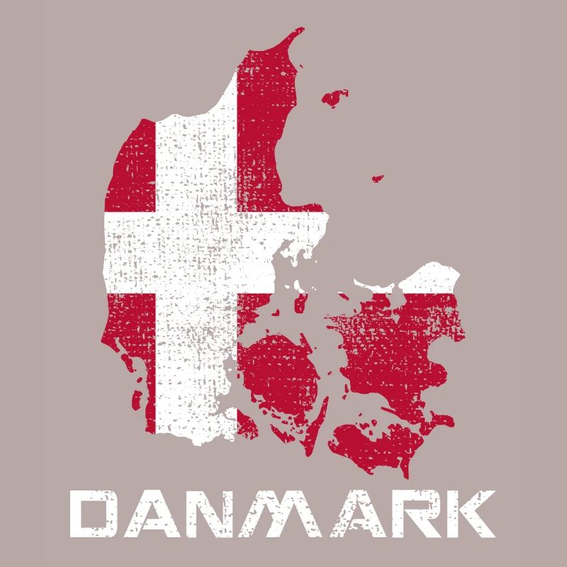 Danemark Carte du drapeau danois