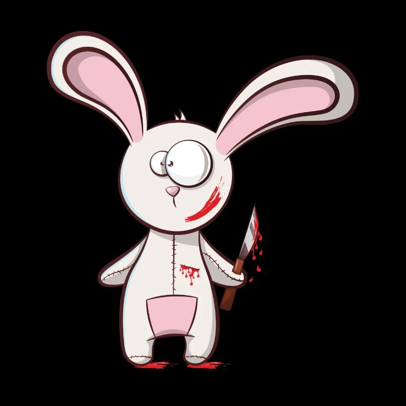 Lapin de dessin animé d'horreur