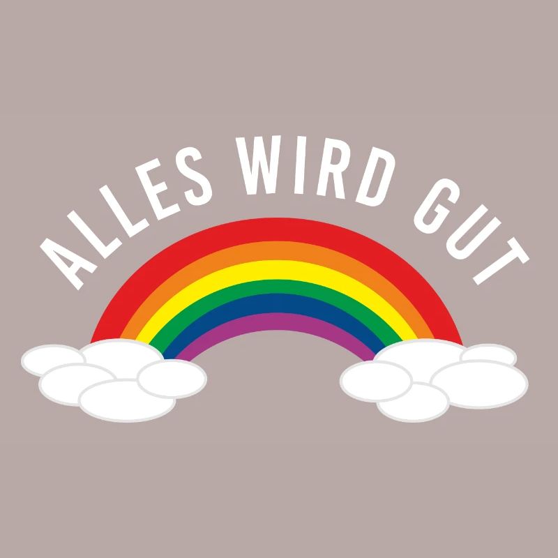 Alles wird gut Regenbogen zuhause Corona Virus