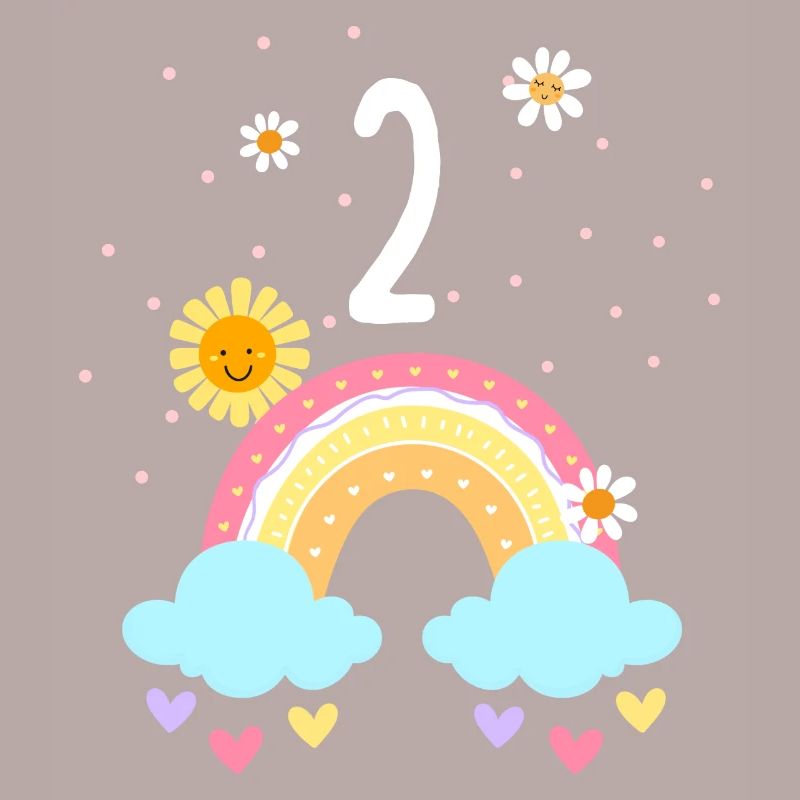 Ich bin schon zwei Blumen 2 Regenbogen