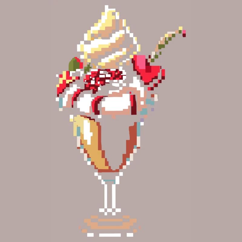 Graphique pixel de coupe glacée
