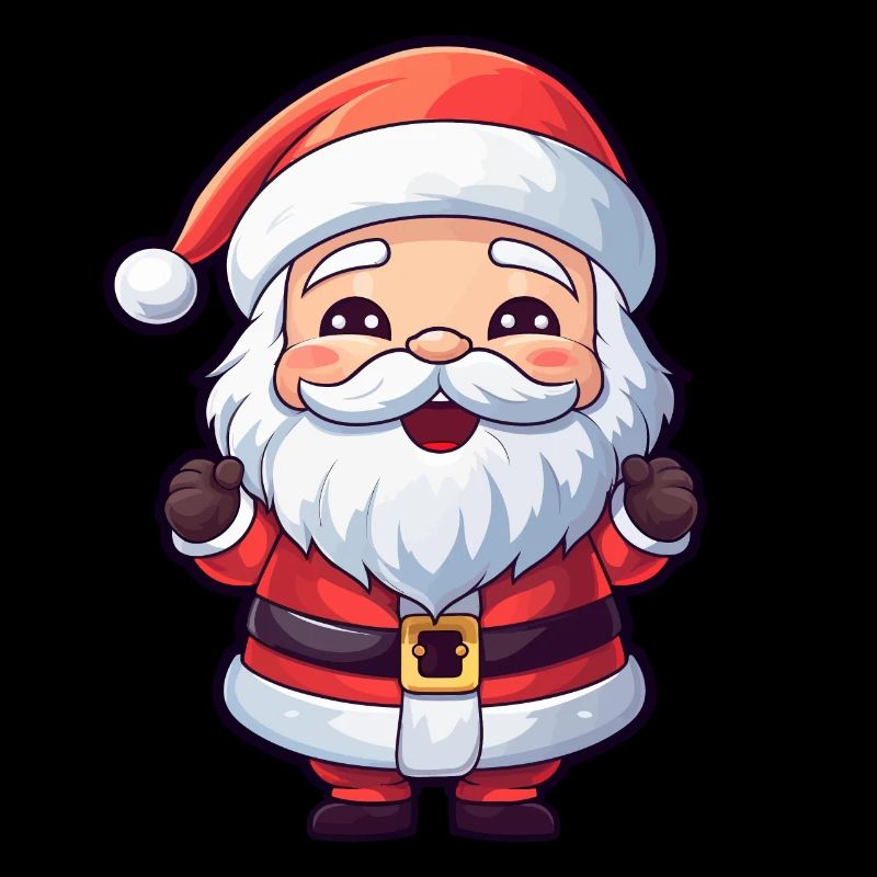 Petit Père Noël mignon avec barbe