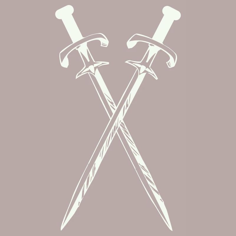 Deux épées en croix