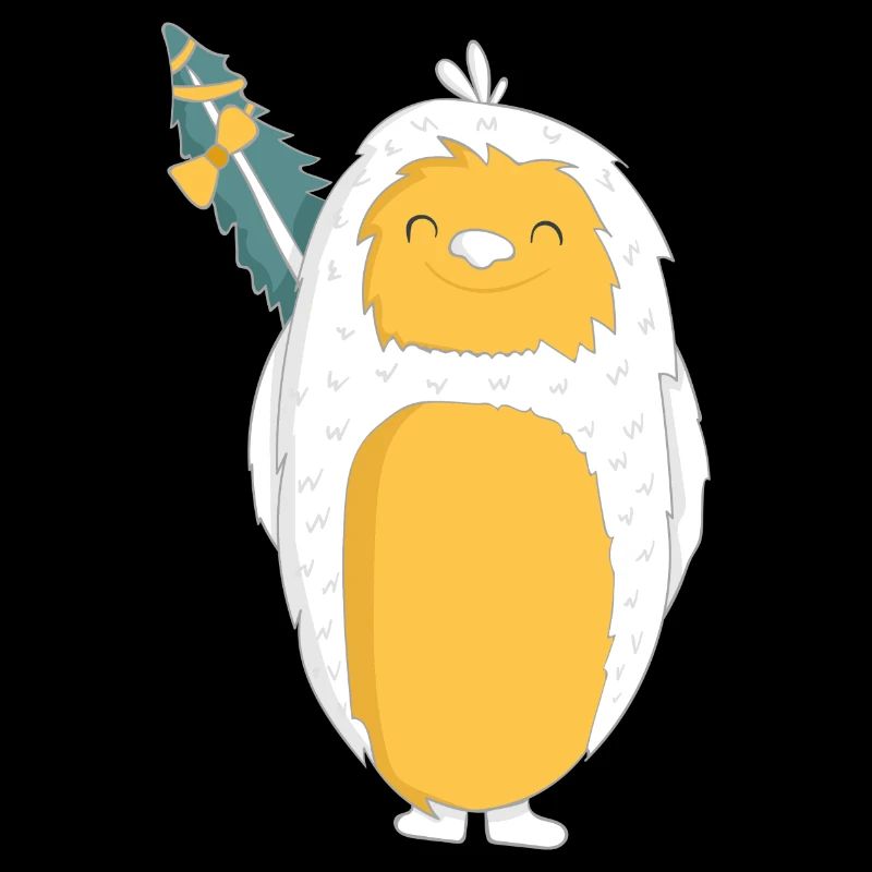 Yeti avec sapin