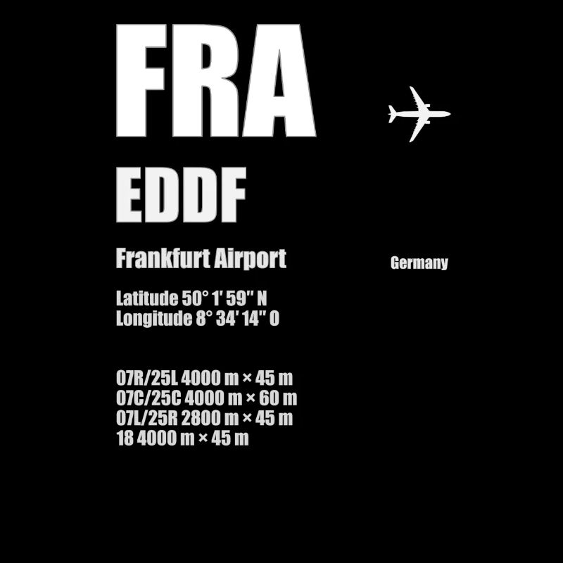 FRA Frankfurt Airport Airport Code Gift