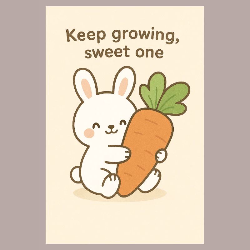 Kawaii Bunny Umarmt Riesenkarotte