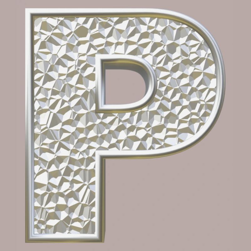 P, letter, letter P, initial, initial P, monogram,