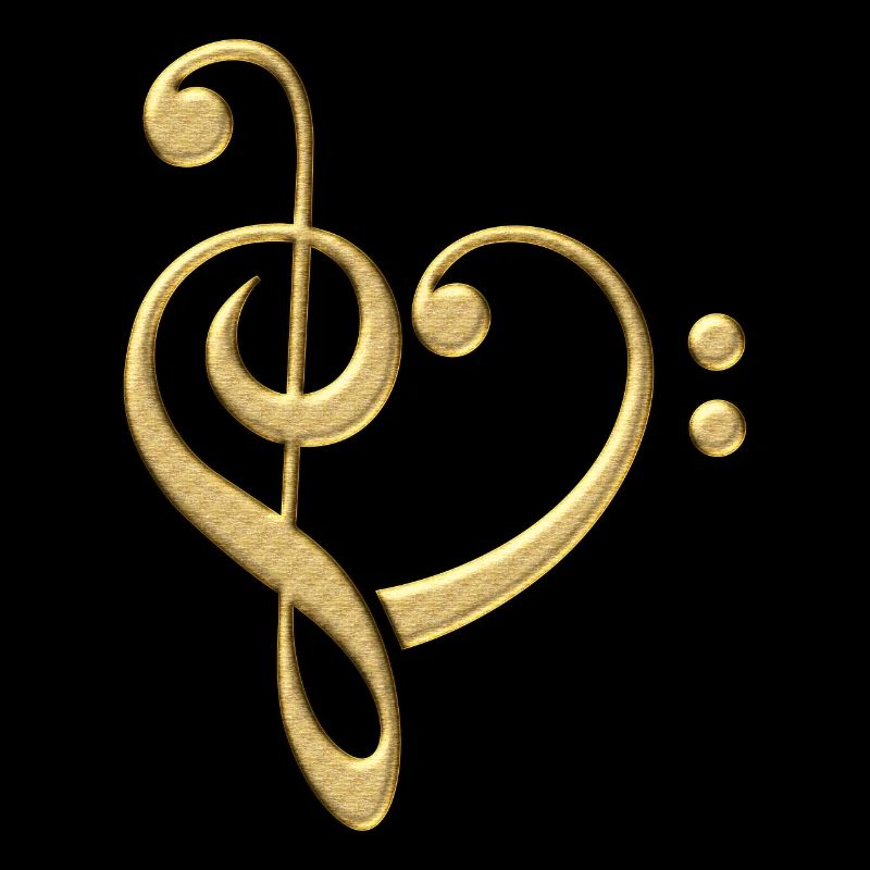 coeur du musique, note, Basse clef, Choir, classiq