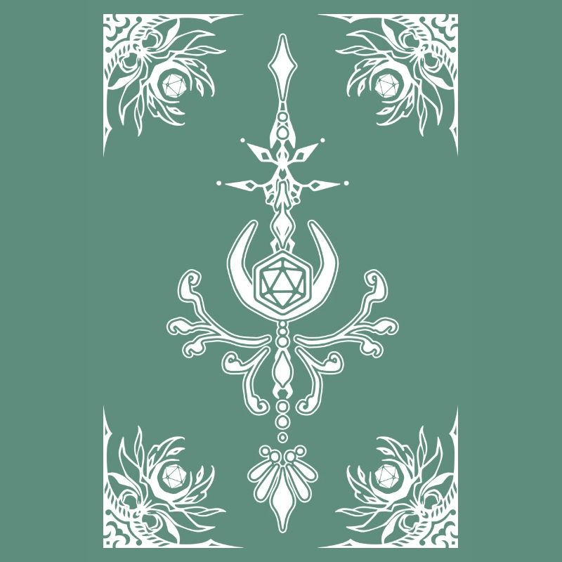 carte de sort lune et feuilles