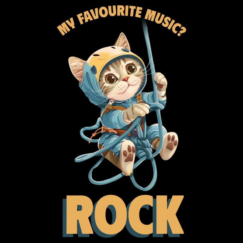 Ma musique préférée ? Escalade Chat mignon