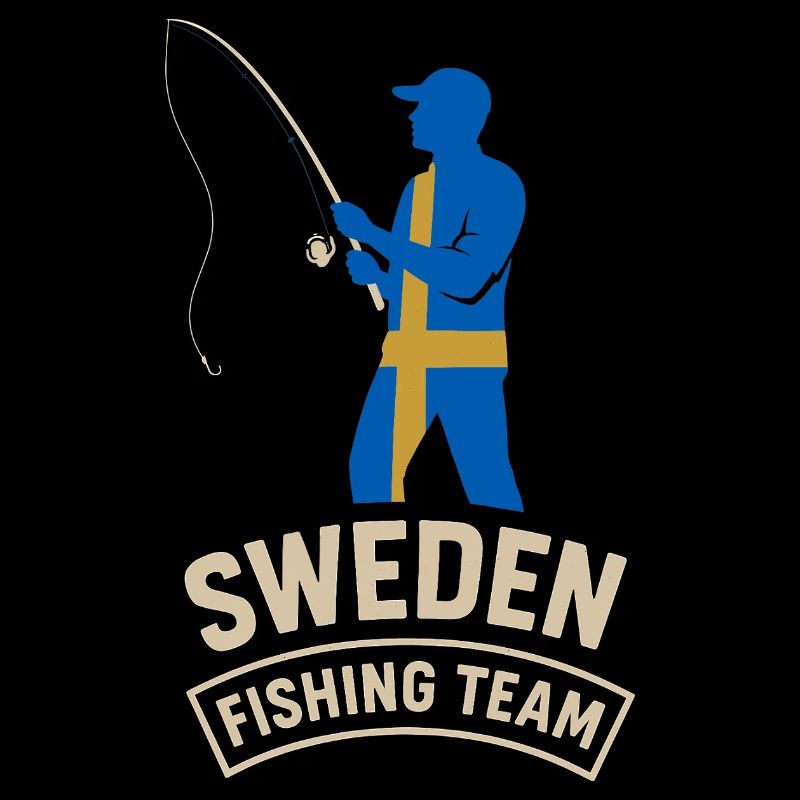 Équipe de pêche en Suède Conception d’aventure