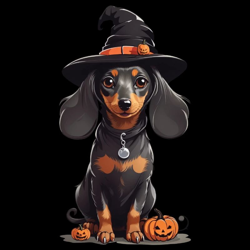 Hexen Dackel Halloween Hundezauber Design