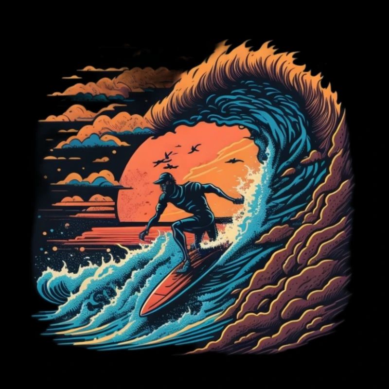 Palmen Strand Surfer Boy