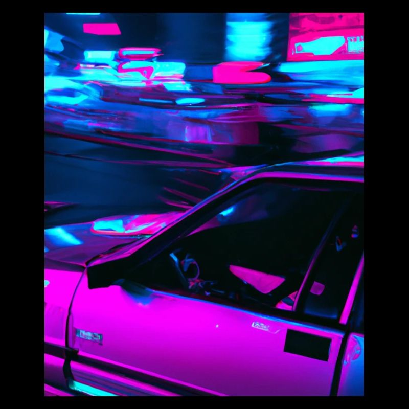 Vaporwave Esthétique Synthwave Car