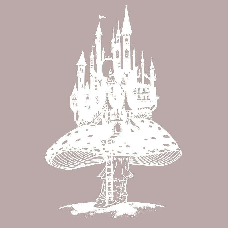Fairytale castle on a giant toadstool