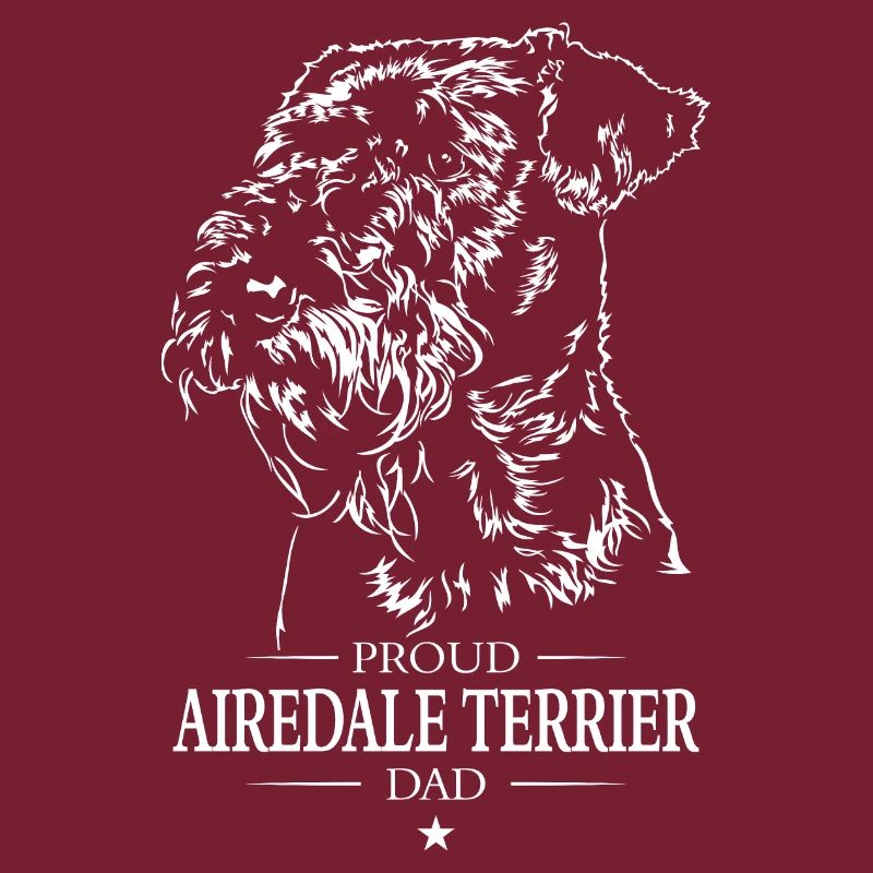 Proud Airedale Terrier Dad Hunde Hund Wilsigns