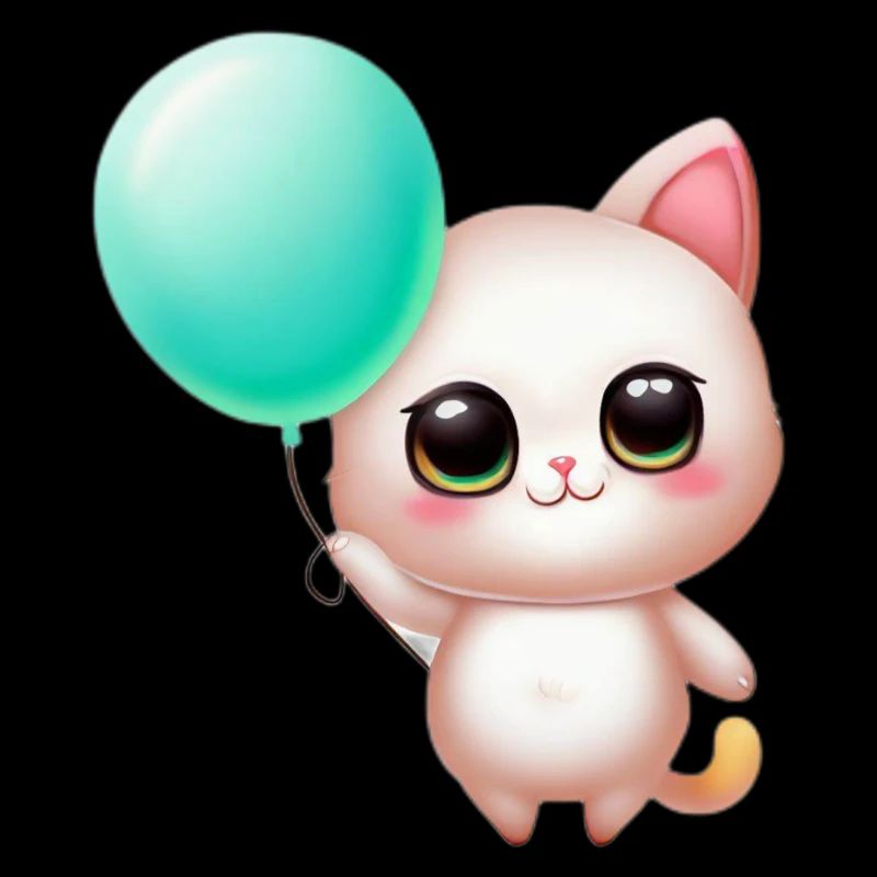 Katze mit Ballon