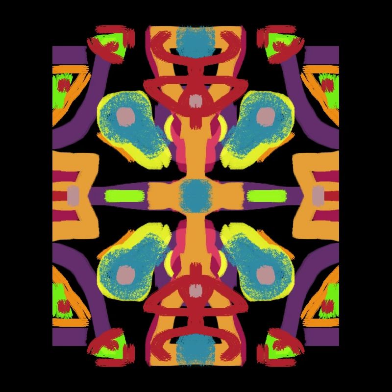Geometric folk pattern