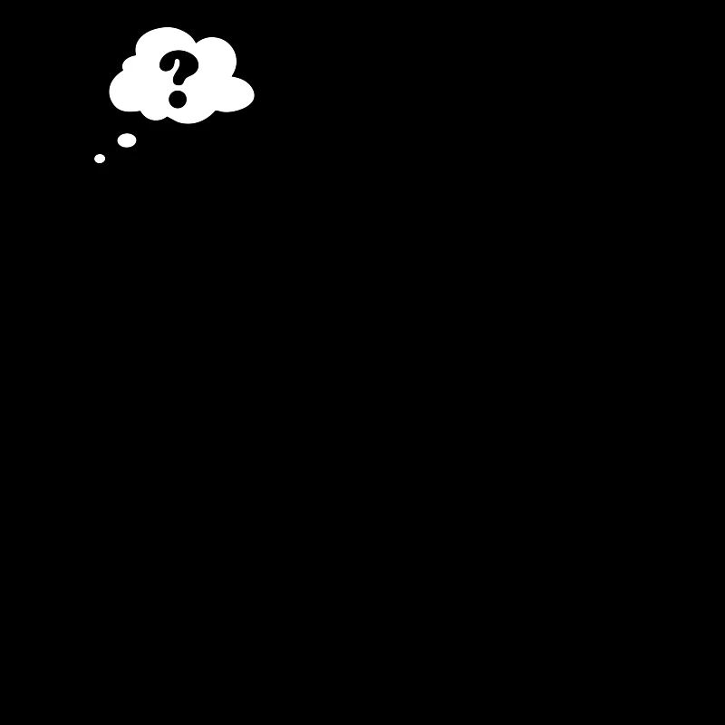 Comic speech bubble question mark
