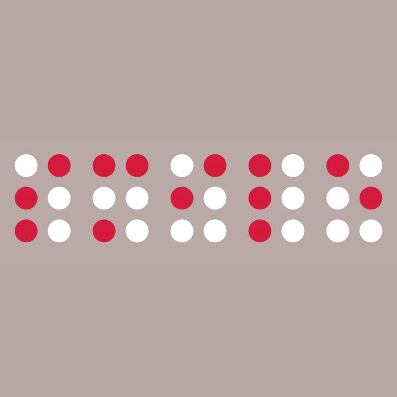 Sourire en code braille, script braille pour les aveugles