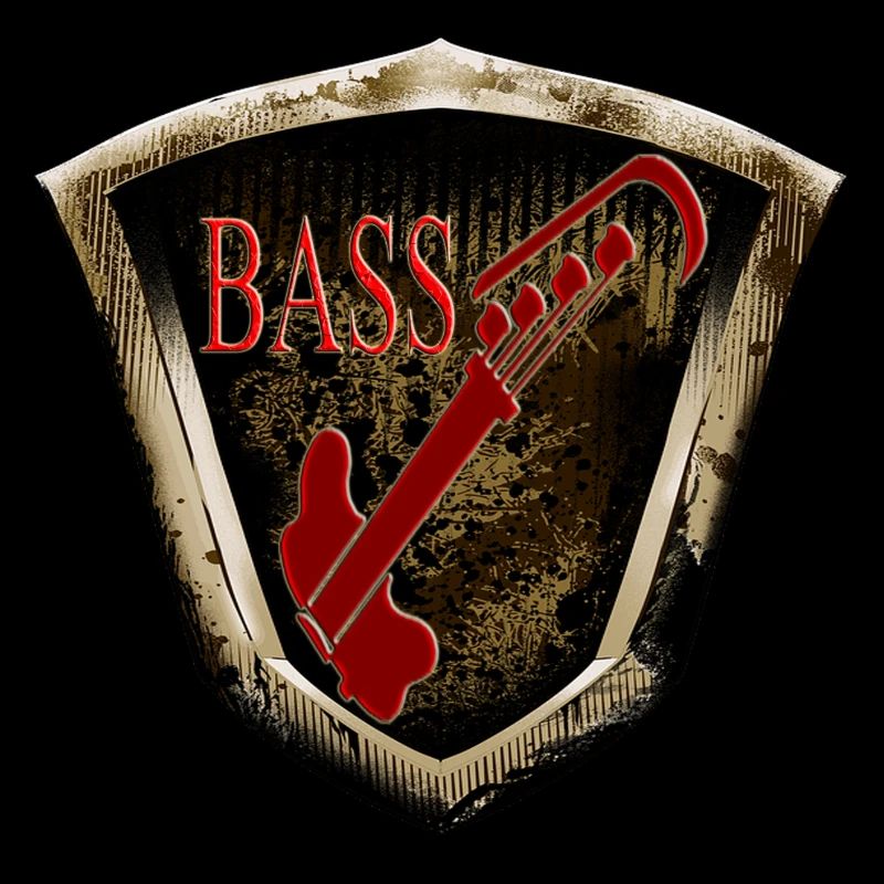 Basse guitare en or