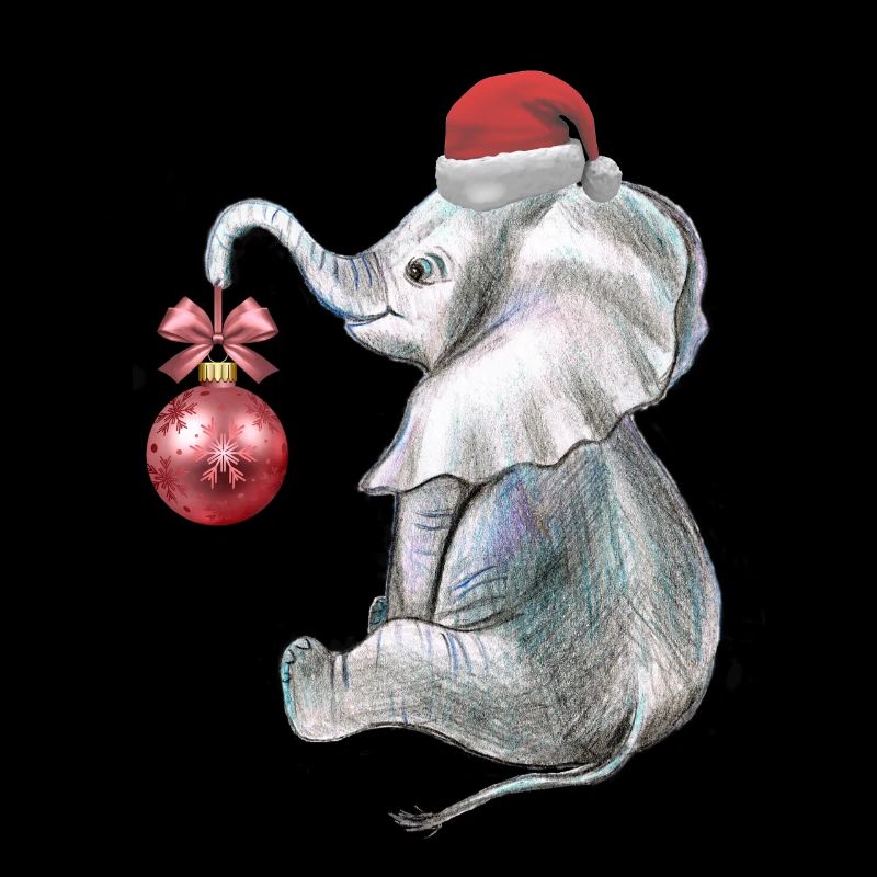 Weihnachten, lustige Elefant