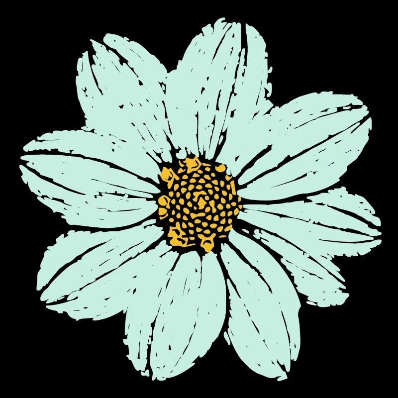 Fleur, bleu clair, fleur bleue