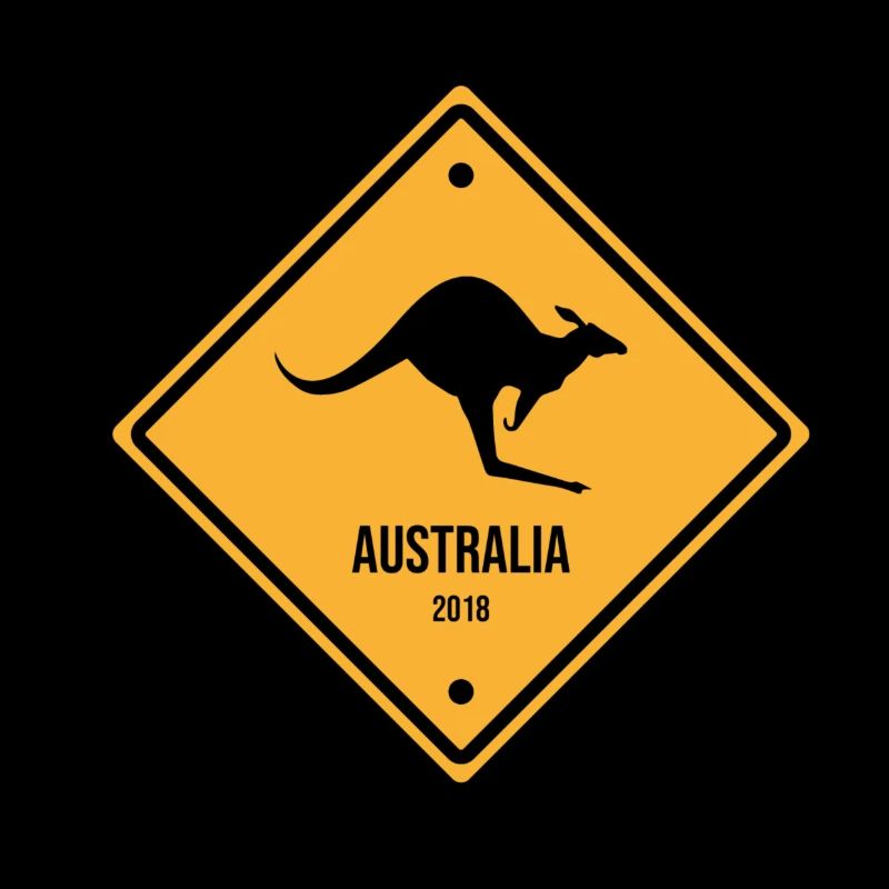 Australia Trip - Road Sign Kangaroo - 2018
