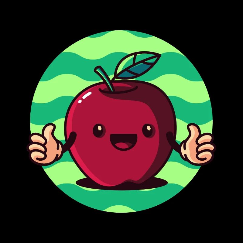 cute apple, fruit fruit vitamins
