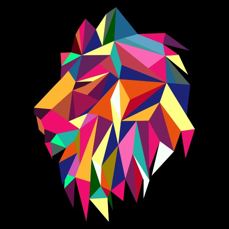 Trendy Löwe geometrisches afrikanisches Tier